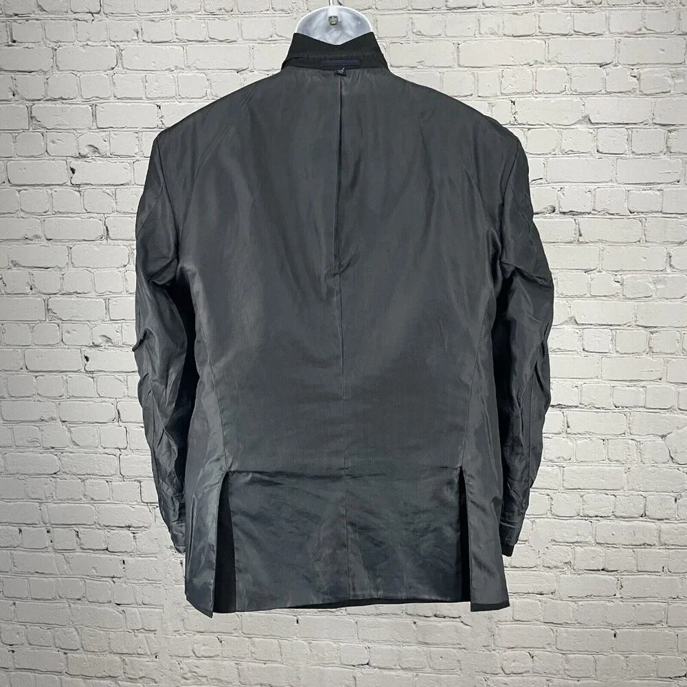 Jos A Bank 1905 Black 100% Wool Slim Fit 2 Button Vented Notch Suit Blazer 43R